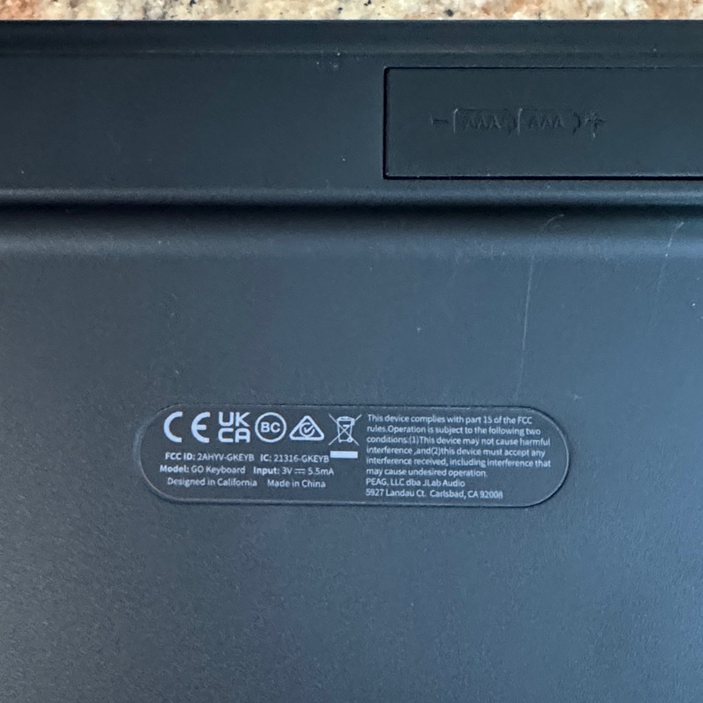 JLab Black Wireless Keyboard - Picture 6 of 7